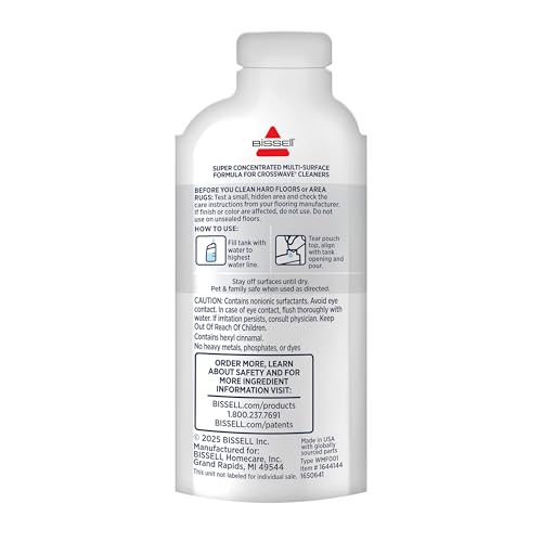 Bissell Multi-Surface Super Concentrate Solution, For use in CrossWave and other leading hard surface and area rug cleaners, 14 pouches, Perfectly measured and formulated for the mess at hand - image 8