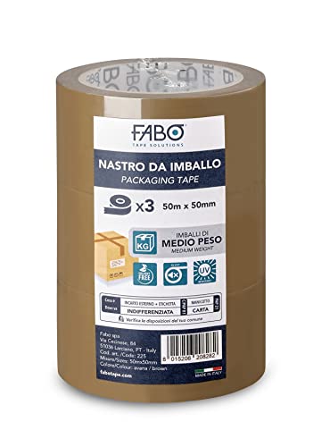 Rotoli Nastro Imballaggio 6 Rotoli Di Nastro Adesivo Per Pacchi - Marrone 48mm X 66m - Per Imballi Sicuri E Robusti Nastro Spedizioni - Foto 4