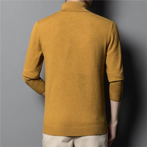SaoBiiu Men's Wool Turtleneck Sweater Solid Knit Long Sleeve Warm Casual Pullover Sweater2
