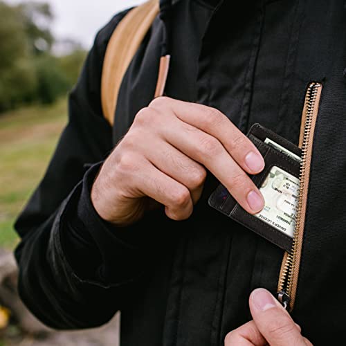 Tony Perotti Men's Italian Leather Wallets - Men's Ultra Slim Rfid Wallet - Skinny Wallet For Men With Id Window - Eco-Friendly Tanned Full Grain Leather Wallet Made In Italy (Black, Non-Personalized) #TOP5