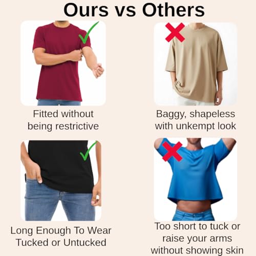 Mens Regular Fit Crew Neck T Shirts Short Sleeve - 100% Cotton Shirts for Men, Plain Casual Tee Shirts 3-Pack3