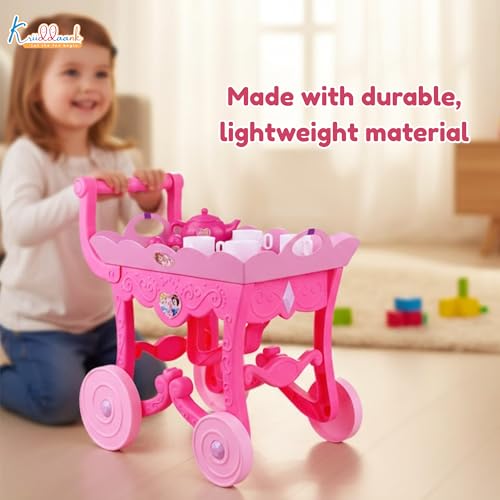 Image of Disney Princess Tea Trolley Set - Pretend Play, Birthday Gift for Kids, Battery-Operated with Accessories | Fun & Educational Toy for Kids | Safe, Engaging & Interactive Play