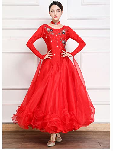 ASIN：B0BNB7MG3F [RIKOUZY] 社交ダンスドレス ひらひらフロート 社交