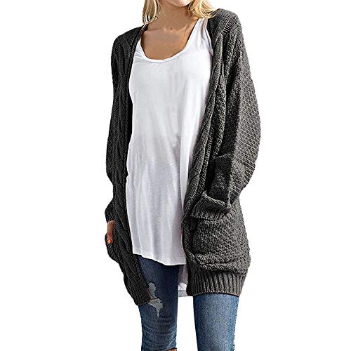 Gibobby Womens Sweaters Cardigans Women's Floral Print Puff Sleeve Kimono Cardigan Loose Cover Up Casual Blouse Tops Dark Grey