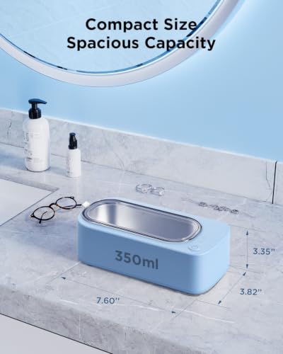 Image of Ultrasonic Jewelry Cleaner Machine: 48kHz 5Min Shine,7Min DeepClean