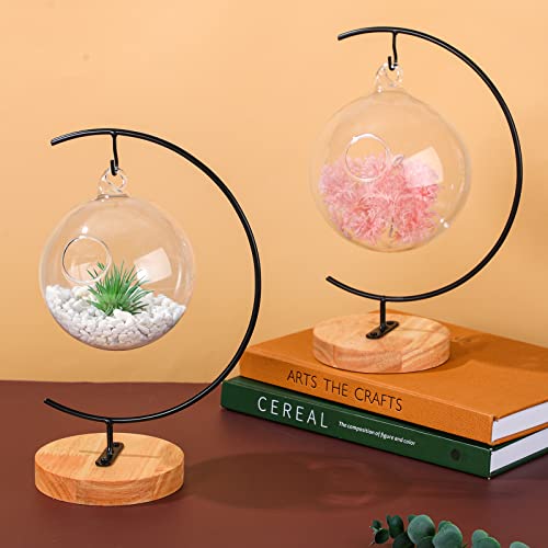 Tatuo 10 Pcs Ornament Display Stand Holder Metal Stand Ornament Holder Display Stand Ornament Stands For Display Iron Hanging Stand Terrarium Stand Air Plant Hanger Stand #TOP3