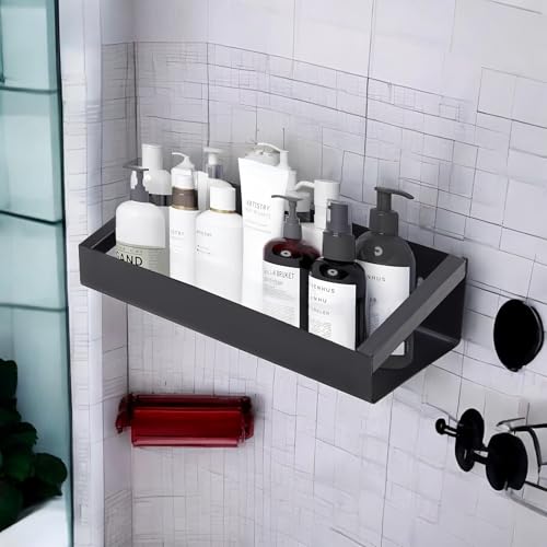 Image of Namani Single Shelf Wall Shelf - Heavy-Duty Metal Wall Mounted Shelve for Storage -Wall Shelves for Garage, Living Room, Bathroom Floating Shelf Kitchen - Wall Mounted Shelves (Black)