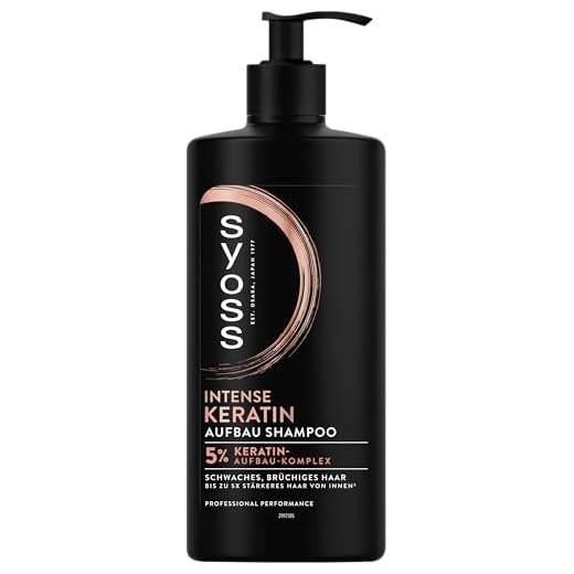 Syoss Shampoo Keratin (440 ml), Haarshampoo für schwaches und brüchiges Haar, füllt und glättet die Haarfaser, Formel mit Blauem Lotus & Amino-Komplex