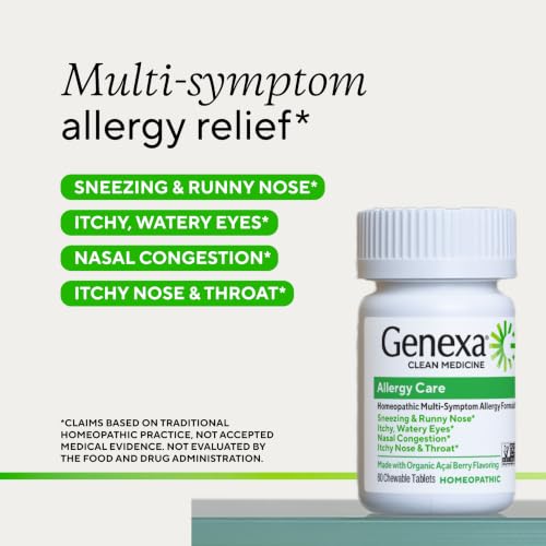 Genexa Allergy Relief, Drug Free & Made Clean, 60 Chewable Tablets - image 3