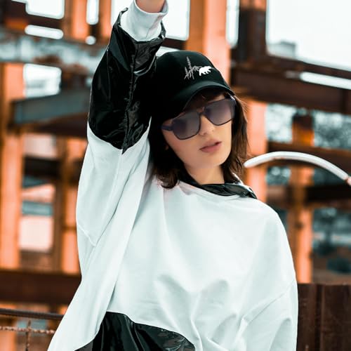 viofre Hats for Men Baseball Cap Snapback Hats for Men Cotton Baseball Hat for Mens Women Adjustable Black Trucker Dad Hat for Running Outdoor Mountain Climbing Golf Accessories Gifts