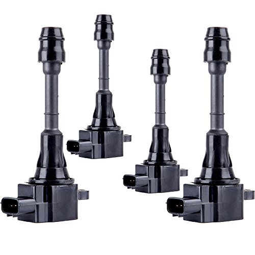 ECCPP Set of 4 Ignition Coil for Nissan Altima 2002-2006 for Nissan Sentra X-Trail 2002-2008 L4 2.5L Replacement for UF350 22448-8H315 22448-8H310 C1398 5C1395