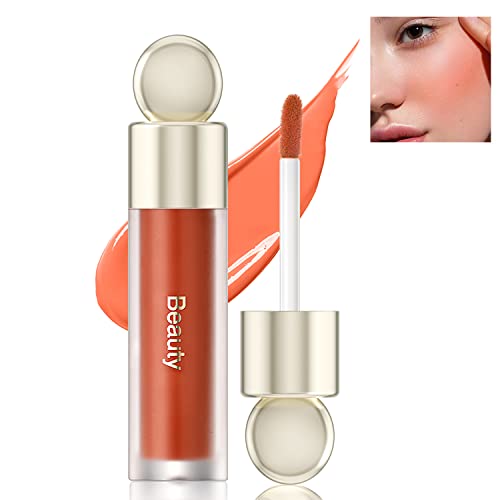 Liquid Blush For Cheeks,Kqueenest Soft Cream Blush,Matte Effect Natural Blush Tint With Dewy Finish Long-Wearing Cheek Tint Blendable Blush Oil For Face Makeup(Orange Blush) #TOP6