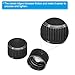 PATIKIL 18mm Phenolic Resin Cover, 144pcs Poly Seal Screw Cap Growler Cap Phenolic Cover Thread for 18-400 Glass Beer Brewing Bottles Gallon Growler Gallon Jug, Black