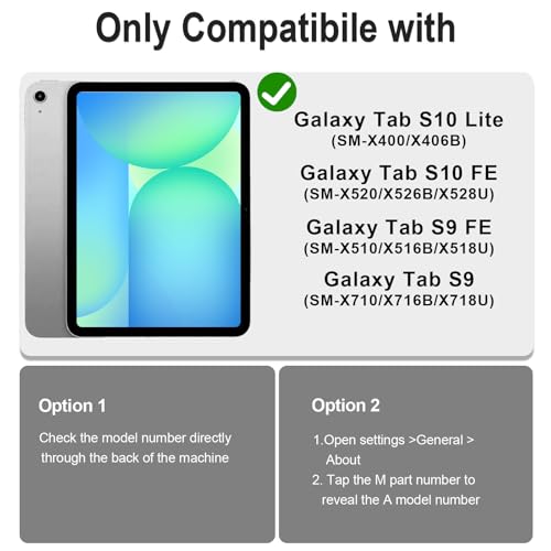 Image of WESOROL Case for Samsung Galaxy Tab S10 Lite /S10 FE /S9 FE /S9 10.9 /11 Inch