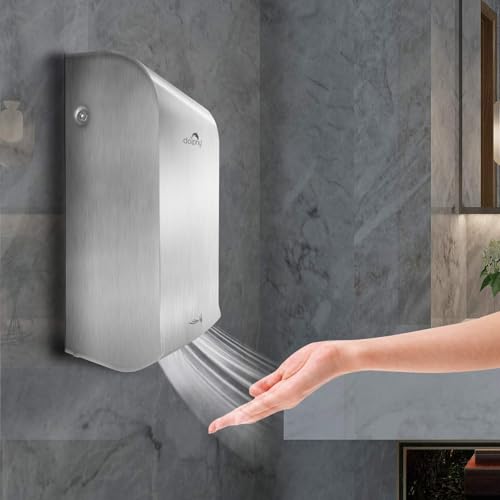 Image of Dolphy 304 Stainless Steel Commercial Hand Dryer | Smart Power-Saving |Touchless Automatic Hand Dryer for Bathroom | 950 W (Hot & Cold)