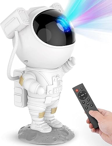 DBF Star Projector Galaxy Night Light - Astronaut Starry Nebula Ceiling LED Lamp with Timer and Remote