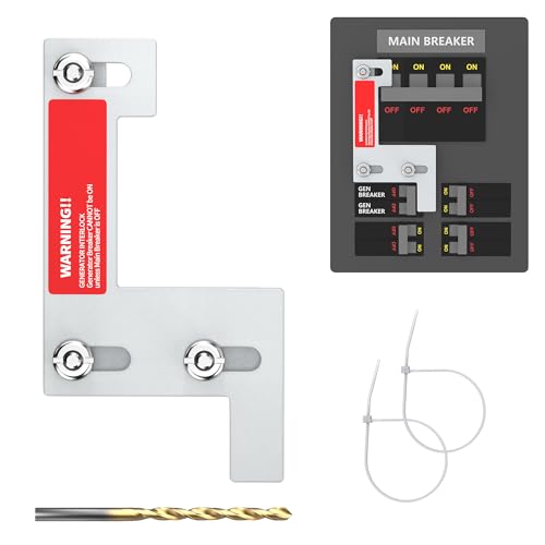 RVBOATPAT Generator Interlock Kit Fit for ITE Murray Gould Thomas Siemens and Betts 150 or 200 Amp Panels 1 1/4 Inch Spacing Between Main and Generator Breaker