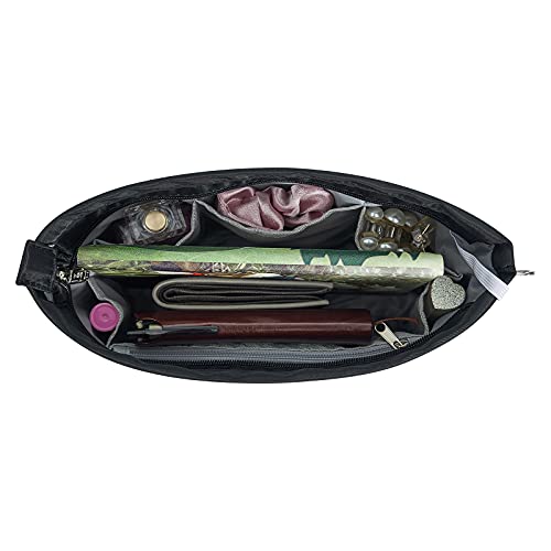 Vercord Premium Nylon Purse Organizer Tote Handbag Insert Organizers Bag in Bag Zipper 13 Pockets 5 Sizes