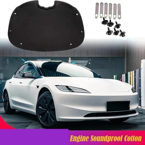 Tapis insonorisant de capot avant pour Tesla Model 3 en coton isolant - 3