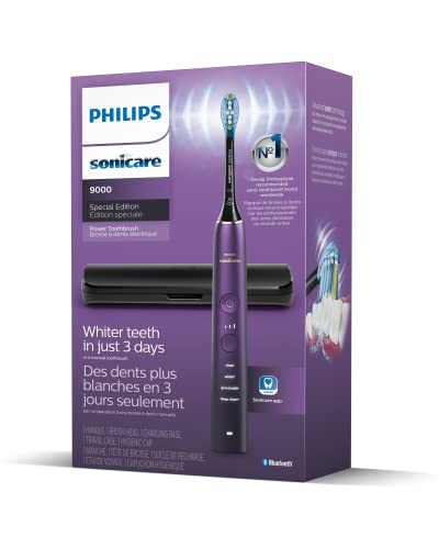 Philips Sonicare DiamondClean 9000 Electric Toothbrush, Amethyst | 1000% More Plaque Removal¹, Visual Pressure Sensor, 12 Brush Settings, 14-Day Battery, App Connected, Travel Case, HX9911/91 - image 9