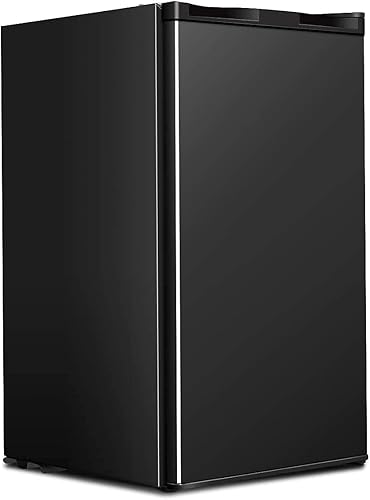 KOTEK Mini refrigerador de 3.2 pies cúbicos con congelador, refrigerador compacto con termostato ajustable de 7 niveles y puerta reversible