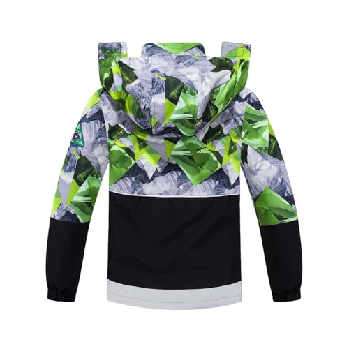 Boys Girls Rain Jacket Lightweight Waterproof Hooded Fleece Lined Raincoat Loose Fit Windbreakers for Kids4