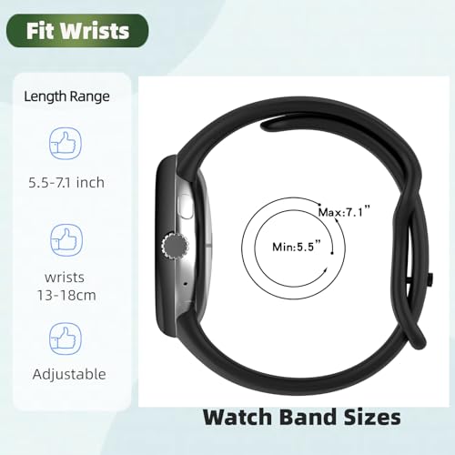 Pack de 10 correas de silicona para Google Pixel Watch 41mm miniatura 3