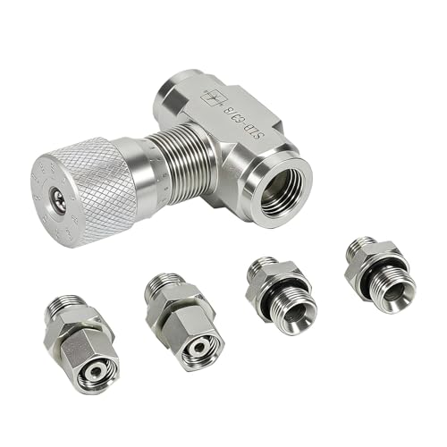Evite tirones con la válvula de control de flujo hidráulico de 3/8 de acero para regular velocidad 6