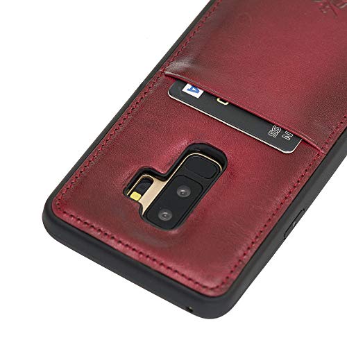 One-Day Sale: Up to 70% Off Venito Capri Leather Wallet Case Compatible with Samsung Galaxy S9 Plus (6.2 inch) – Extra Secure with RFID Blocking & Padded Back Cover - Burnt Red