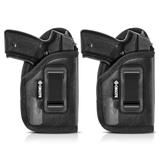 2 PACK IWB Holster with Laser Sight, Concealed Carry Gun Holster for Women/Men, ECO Leather Concealment Inside Waistband Holsters with Metal Clip Fits Most Midsize & Compact 9/40/45 & Laser Attachment