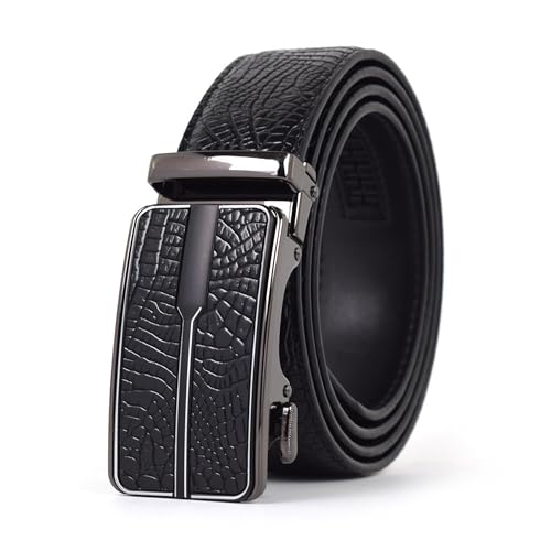Image of WildHorn Men's Genuine Leather Belt for Men| Premium Auto-Lock Buckle | Adjustable up to 48 inch | Formal & Casual Wear | Micro-Adjust Fit | Stylish Gift Box Included