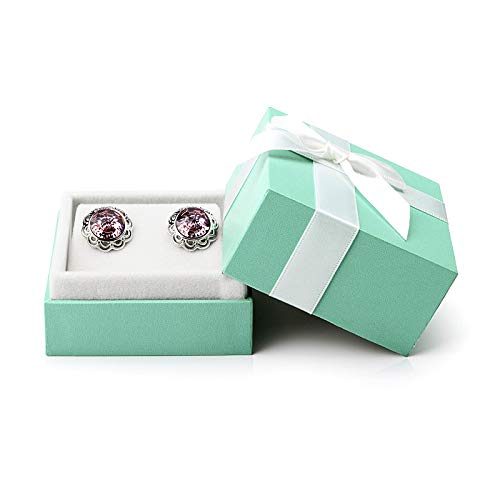 Oirlv Velvet Bow-knot Earrings Storage Box Jewelry Packaging Gift Box Showcase Display