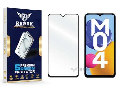 Image of Gorilla Tempered Glass Screen Protector Compatible with Samsung Galaxy M04 [Pack of 1] | Edge-to-Edge, Bubble-Free, Case Friendly, Easy Installation Kit