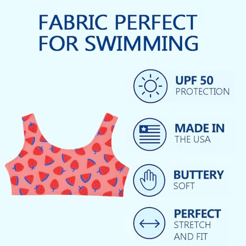 Destira Girls Bikini Top Only Swimsuit, Bathing Suit Top, Trendy and Fun Designs for Swimming3