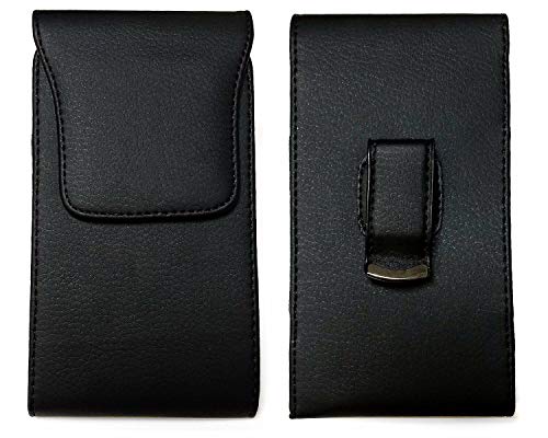 yan Black Vertical Belt Clip Holster Leather Pouch Cover Case for HTC Desire 526