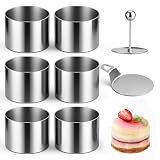 🎂【Materiale di alta qualità】I coppapasta tondi da 8 cm sono realizzati in acciaio inox 304 di alta qualità, superficie liscia e durevole. Resistenti alle alte temperature e alla corrosione, senza ruggine né deformazione. Riutilizzabili e resistenti al forno, sicuri per te e la tua famiglia.