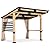 Joyside Cedar Wood Gazebo 10 ft. x 12 ft. - Patio Wood Gazebo with Cedar Frame and Metal Steel Roof Panels, Hardtop Gazebo for Patio Lawn Deck and Parties