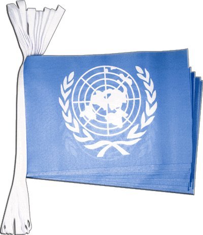 Guirlande drapeau ONU de 5,9 m : la solution déco rapide pour habiller un grand mur blanc