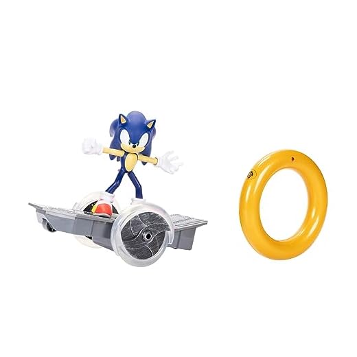 Sonic The Hedgehog - Radio Control Sonic - Sonic Desmontable de 15 cm - Incorpora Luces - Juguete Niños 4 Años +
