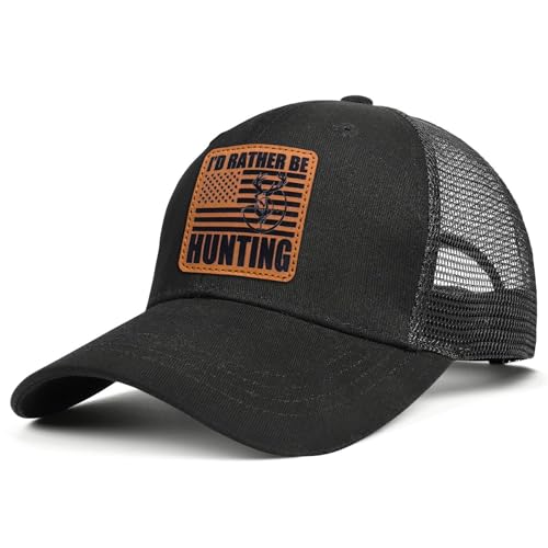 Image of Mens Hat Snapback Trucker Hats Outdoor Gifts for Men Dad Husband Father's Day Leather Pattern Baseball Cap