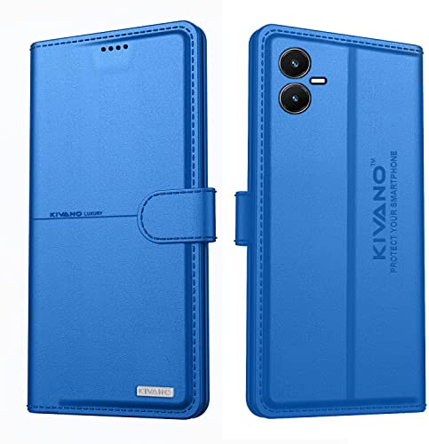 Image of KIVANO Compatible with Vivo Y22 Flip Cover | Leather Finish | Inside Pockets & Inbuilt Stand | Shockproof Wallet Style Magnetic Closure Back Cover Case