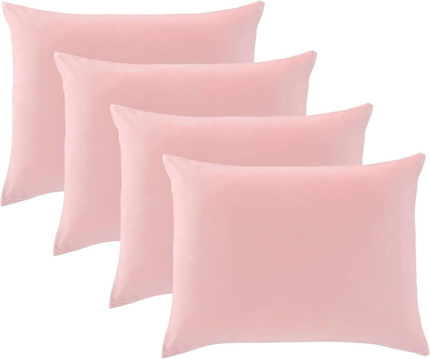 KASENTEX Soft Silky Zipper Cooling Pillowcase Set - Rose Pink, King Size