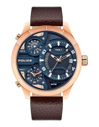 Montre homme Police Bushmaster marron idéale pour un style urbain chic