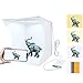 Huanxin Mini-Ring-Licht-Foto-Studio-Licht-Box, Softbox Tragbares Falten Fotografie Lichtzelt Kit 12.2 X12.2 X12.9 Inch, Mit 64Pcs LED-Leuchten + Mit 6 Farben-Hintergrund