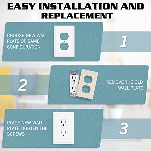 1-Gang Modern Edge Decorative Wall Plate Cover Switch Outlet Single Duplex Electrical Faceplate For Light Switches, Smart Switch, Gfci, Dimmers, Receptacle, Usb Outlet (4 Pack, Single Duplex) #TOP4