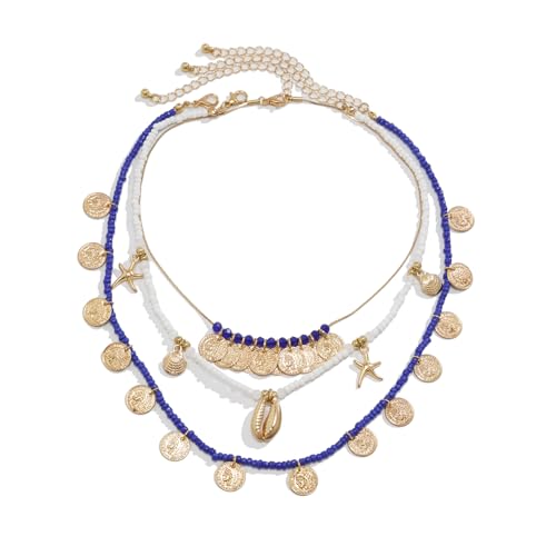 Pendentif de plage étoile de mer et conque pour sublimer vos tenues d'été