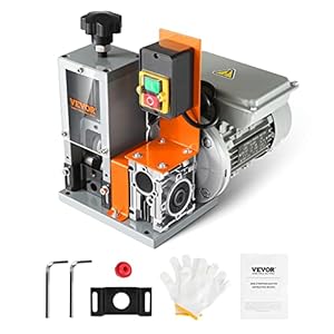vevor machine à dénuder Électrique 1,5 25 mm dénudeur câble automatique motorisé 180 w dénudeuse cuivre 18 m/min pince à dénuder dépouillement fil référence de profondeur visible pour recyclage cuivre