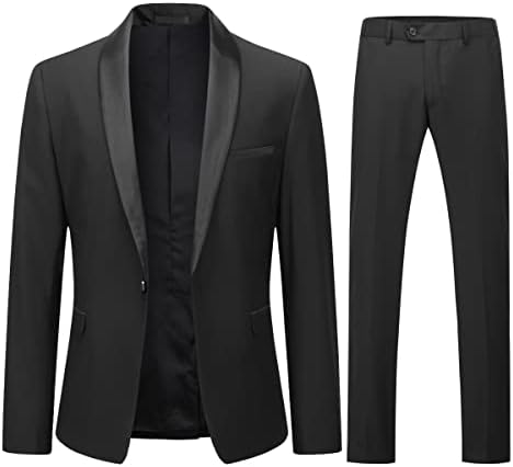 YOUTHUP Anzug Herren Anzug Slim Fit 2 Teilig Anzüge Schalkragen Herrenanzug für Hochzeit Business