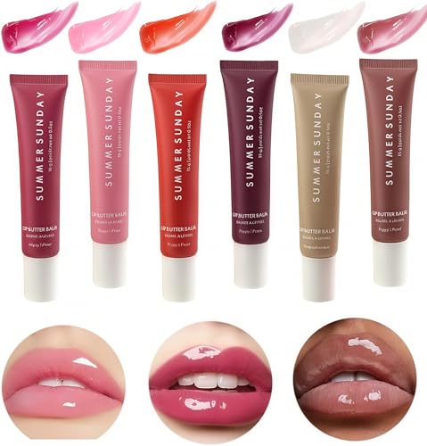 Summer Lip Balm, Summer Sundays Lip Balm, Summer Lip Butter Balm Suitable for Dry Weather Routine Office Desk Night Care Cold Days Long Flights Morning