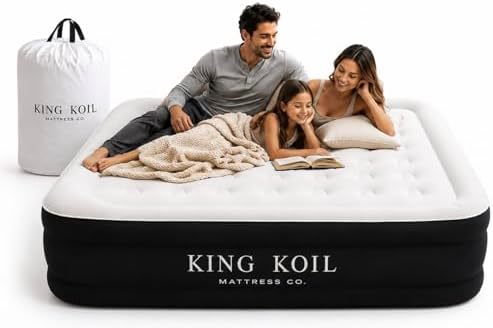 King Koil 20" Queen Air Mattress with Built-in High-Speed Pump - ...